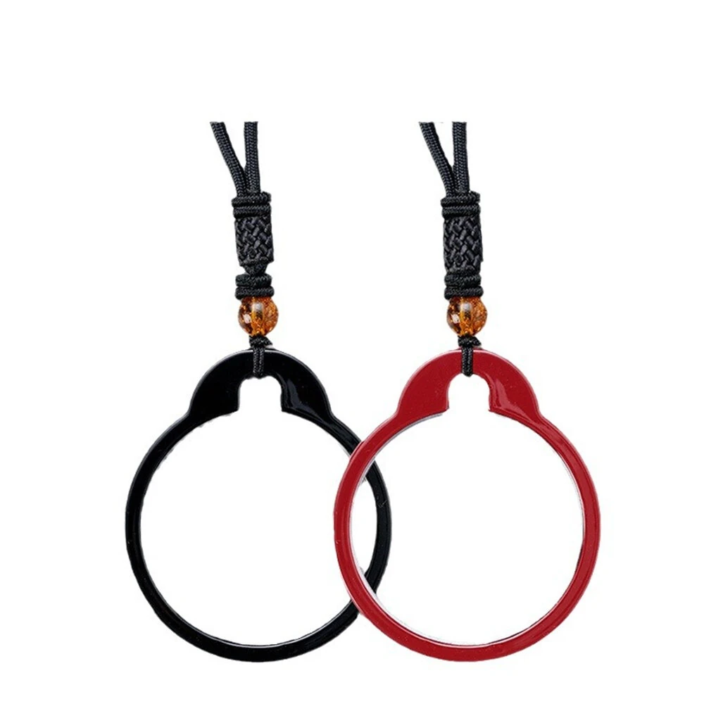 (image for) 1Pcs Lightweight Portable Hanging Neck Single Reading Glasses HD Anti-blue Light Anti-loss Hand-woven Lanyard Pendant Presbyopia Glasses